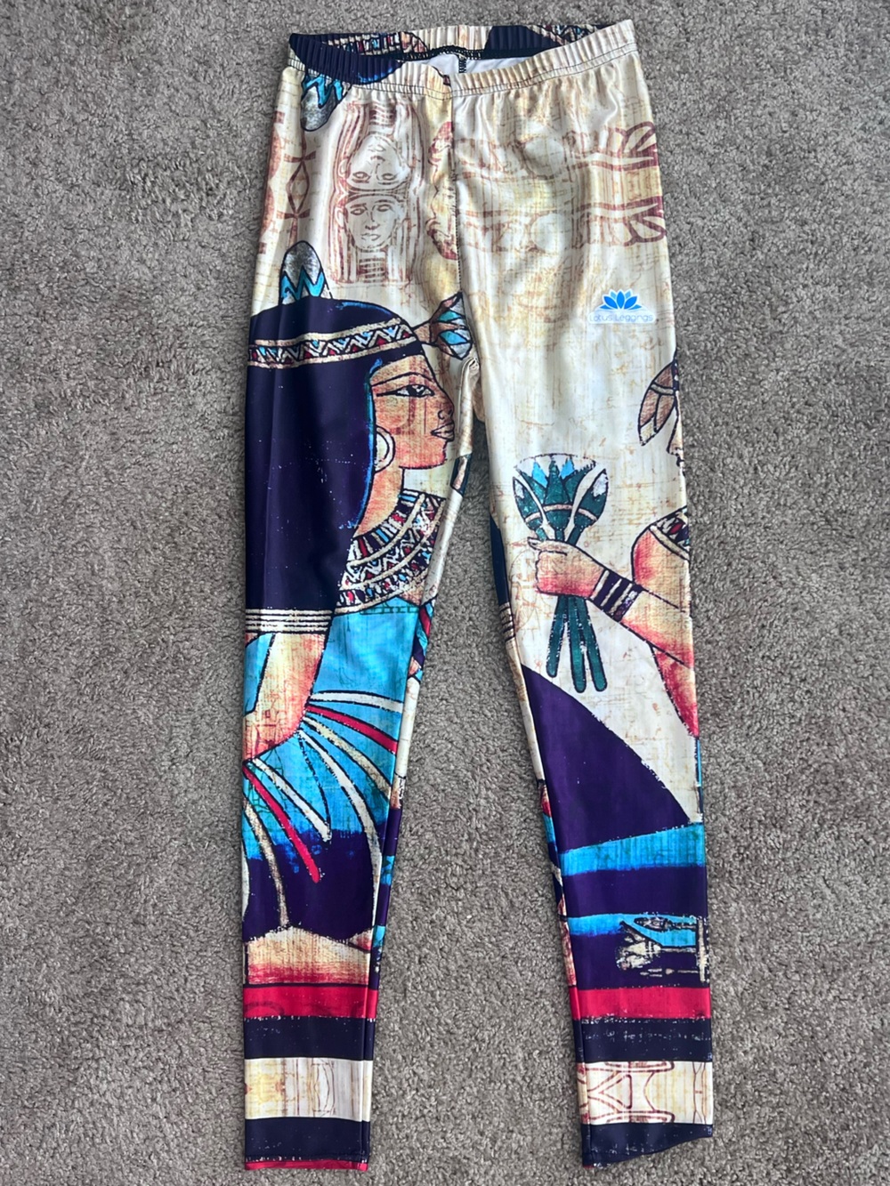 Lotus Leggings Egypt Inspired Leggings M